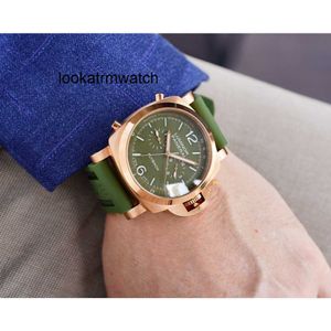 Lyx för Mens Mechanical Watch Automatic Movement Sapphire Mirror 47mm Importerat gummi WatchBand -märke Italien Sport armbandsur 8YK6