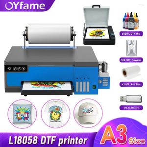 OYfame A3 DTF Printer With Oven Bundle Transfer Machine For Dark And Light Fabric XP600 Printing