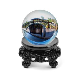 Nowa czarna żywica kryształowa kulka bazowa kula cokoła europejska wystrój domu wyświetlacz stojak na fotografię rekwizyty ornamentowe akcesoria