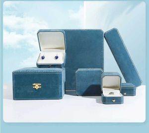 Pudełka biżuterii najwyższej klasy aksamitne ośmiokątne biżuteria pudełko prezentowe damskie damskie kolczyki retro solidne naszyjniki pierścienie