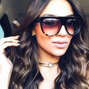 Düz üst güneş gözlükleri kadınlar büyük marka güneş gözlükleri ayna retro kaplumbağa gölge butik gözlük Kim Kardashian güneş gözlüğü lunettes3368218