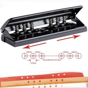 Rigualizzabile 6 fori di carta Pungitore a foglie sciolte Portatore di carta Puntatore di carta fai da te Notebook Scrapbook Diario Office Forniture di rilegatura