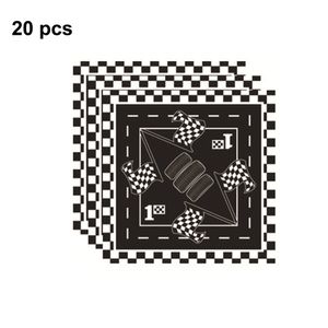 Race Car Hot Wheel Birthday Supplies Black and White Checkered Race Track Tabellduk