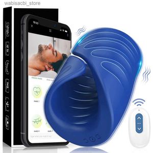 Outros itens de beleza de saúde Bluetooth Penis Vibrator for Men Masturbator Machine Penis Atraso Glans Glans Glans Massager Toys para adultos L49
