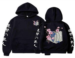 SWEATER JAPOMESE Anime Graphic Hoodies Men Attack on Titan Pullover Bluza unisex Male3966331