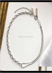 Anhänger Halsketten Schmuckanhänger Justine Clenquet Halskette Modedesigner Gold und Sier zwei Farben Diamond Metal Mosa7363308