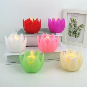 Velas de lâmpada de lâmpada de bateria eletrônica de velas LEDs decorativas de chamas brancas de chamas brancas, iluminação externa interna