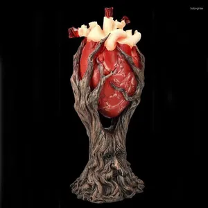 Dekoratif figürinler kalp anatomi modeli el sanatları dekorasyon insan öğretim yapısı organ reçine