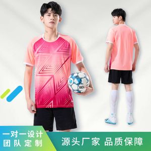 Schrittweise Veränderung Fußballanzug Club -Wettbewerb Training schnell trockener Anzug kann auf erwachsenes Kinderfußballhemd gedruckt werden