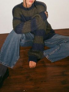 Kobiet Sweters Kobiet Kolorowy blok kolorowy Wagany Sweter z długim rękawem