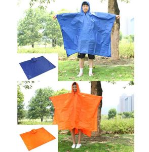 3 su 1 multifunzionale con cappuccio impermeabile campeggio impermeabile da dieci tappeti picnic pioggia poncho cicling zaino coprita