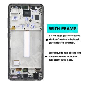 6.5 '' Super AMOLED Display för Samsung A52S 5G A528B A528M A528B/DS LCD Touch Screen Digitizer Reparationsdelar