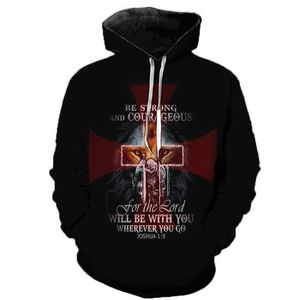 Templar series Crusader 3D digital printed hoodie peripheral