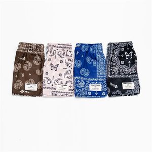 Ryoko Rain Mesh Shorts Mens 트렌드 Paisley Print 반바지 농구 반바지 남자 운동 단락 팬츠 남자 단편 240409