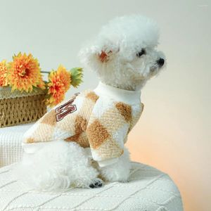 Dog Apparel Cat Clothes Autumn And Winter Warm Berber Fleece Round-Neck Shirt Pet Puppy Clothing