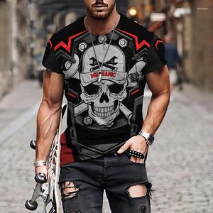 Magliette da uomo con le magliette sciolte da combattimento sport t-shirt 3d strumenti meccanici Strumenti a maniche corta estate casual plus size