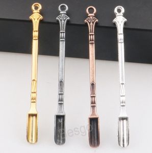 Metal mini kürek kaşığı taşınabilir vintage mini tütün tozu kepçe nargile sigara içme tozları kaşıklar çoklu kullanımlar asılı kepçe bh784027110