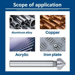 90 Derece Pahif Kesici 4.5-50mm Kontra Matkap Bit 3 Flüt Yüksek Hızlı Çelik Ahşap Metal Delik Sondaj Aracı