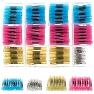 Bolsas de armazenamento 210pcs encolhimento de calor Buconnector Impermeável conectores de fio elétrico Kit Terminais isolados estáveis Busplice