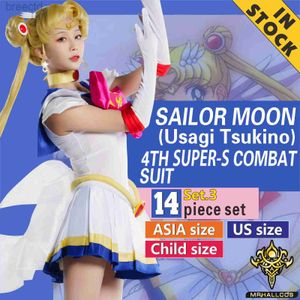 Costumes de anime mrhallcos anime cosplay Sailor Usagi tsukino lua supers vestido de cristal roupas de fantasia de halloween festas adultas adultas mais tamanho 240411