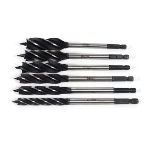 1Pcs 10-35mm 6.35mm Hex Handle Long Four-Slot Twist Drill Bit Hole SawSlotting Woodworking tools