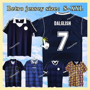 Camisa de futebol da Escócia Retro Scottish Vintage Soccer Jerseys Classic Men's Top Home Away Navy Blue 78 87 88 89 91 82 93 94 96 98 00 02 1998 2000 2002 Dalglish McCoist S-xxl