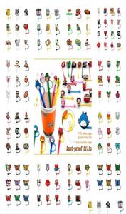 Drinking Straws 9pcSset St Toppers Moldes Er Bad Bunny Stranger Things Charms Reutilable Splash Proof Drinking Dust PG Decorative 47751792