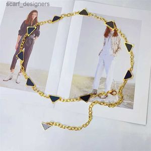 Belts Women Luxury Female Waist Chain Belt Diamond Belts Waistband Designer Chains Belts Pearl Rhinestone Metal Belt Gold Silver Ladies Waistband Y240411