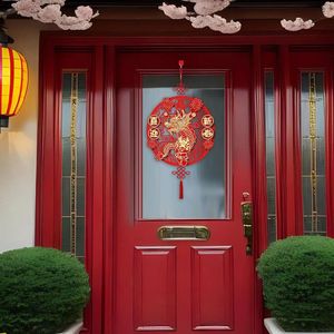 Decoração de festas Ano chinês Fu Personagem com borla Oriental tradicional interno feliz para a porta de casa Wall Window Office Office