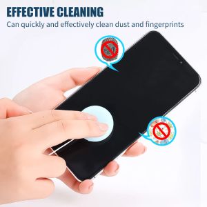 Mini okrągłe przenośne ekran telefoniczny Cleaning Chusta szklanki obiektywów z wtyczką kurzu do iPhone'a Samsung Xiaomi iPad Screen Wipe