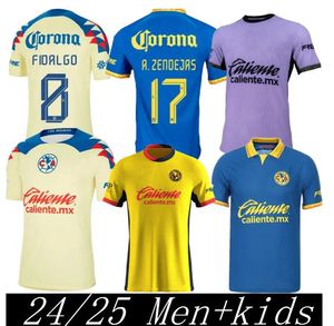 23 24 25 Club America Futbol Formaları Liga MX Henry J.Quinones D.Valdes 3. A.Zendejas Fidalgo 2023 2024 Evde Üçüncü Maillot hayranları ince futbol gömlekleri üstleri S-4XL