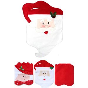 Nyår Santa Claus Hat Gaming Chair täcker juldekorationer för hem Tabell Xmas Ornaments Gift Navidad Noel