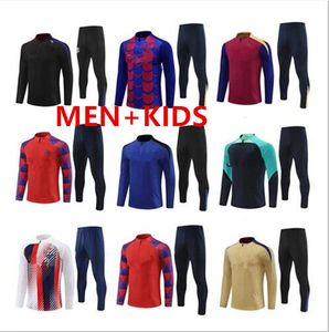 23 24 25 Barcea Football Tracksuit Barca Football Men and Kids 세트 성인 소년 Lewandowski Pedri Training Suit 2023 2024 Barcea Training Suit Tracksuits 복장