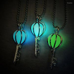 Party Decoration Glow Beautiful Magic Night Light Luminous Key Shape Necklace Pendant Children Rave Festival Toys