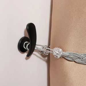 2PCS Wall Mounted Metal Curtain Hooks Window Curtain Holdback Hanging Tie Back Decorative Curtains Accessories