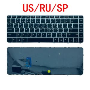 Keyboards Neue US Russische spanische Laptop -Hintergrundleuchttastatur für HP Elitebook 840 G3 745 G3 745 G4 840 G4 848 G3 Notebook -PC -Austausch