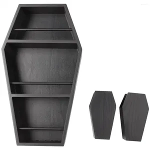 Storage Bottles Makeup Coffin Shelf Large Gothic Organizer For Spooky Room Decor Wall Mounted Or Free Standing