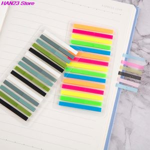 New 300pcs Reading Aid Highlight Sticker Transparent Fluorescent Index Tabs Flags Sticky Note Stationery School Office Supplies