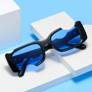 Sunglasses 1Pcs Retro Broken Frame Unisex Luxury Sun Glasses Men Fashion Rectangle Jelly With Metal Hinges UV400