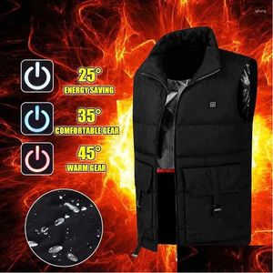 Hunting Jackets 2024 Men Electric Heated Vest Heating Waistcoat Usb Thermal Warm Cloth Feather Winter Jacket Clothing Drop Delivery Sp Otutr