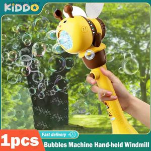 Sand Play Water Fun Automatic Bubble Gun Bubbles Machine Hand-held 12 Hole Bubble Stick Outdoor Blowing Bubble Toys for Kids Water Childrens Gifts L47