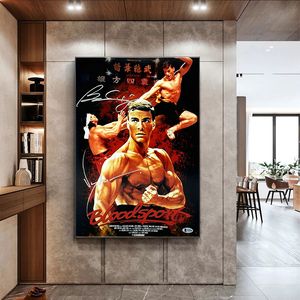 Bloodsport 1988 filme vintage Jean-Claude Kungfu Film Poster and Prints Painting Art Wall Pictures para decoração da casa da sala