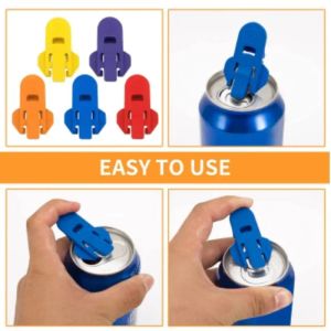 6pcs Easy Can Opener Flaschenöffner Plastik -Getränkedeckel zufällige Farbe einfach zu verwenden Küchenzubehör coole Gadgets