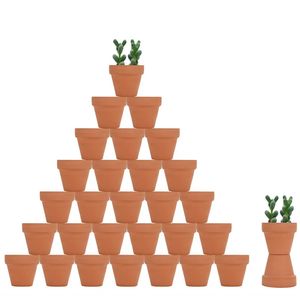 32 PCS 2.2 Terra Cotta Pots Pottery Planter Cactus Flower Pots Succulent Pot With Drainage Hole- Perfekt för Plantscrafts 240329