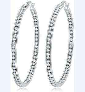 Hoop Huggie Crystal Edelstahl -Ohrring für Frauen hypoallergenen Schmuck empfindliche Ohren Große große Ohrringe Hoops Juwelryhoop5583676