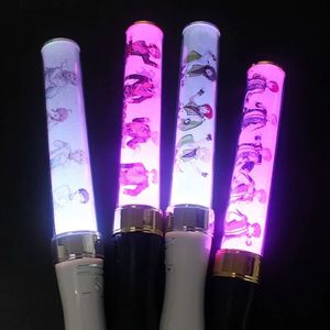 Ensemble Stars Light Stick Stick Game Peripheral Anime Figura Crazyb Crutação de cores Luminous Glow Stick Child Toy Fan Collection 240407