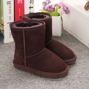 Crianças Botas de neve Designer Austrália Crianças Botas de neve Big garoto menina de inverno Sapatos de inverno estudante juvenil neve de inverno Bailey 2 Bows bota eur21-35