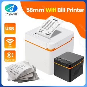 Skrivare Mini 2inch Thermal Printer Desktop Bill Ticket Printers USB Bluetooth WiFi Interface Impressora Termica 58mm