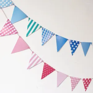 Decoração de festa Banner de chá de bebê aniversário para menino Garland papel de guirlanda pendurado bandeira bandeira de gênero Revelar decorações