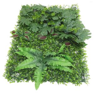 Decorative Flowers Privacy Fence Screen Simulated Green Wall Faux Plants Outdoor Hedge Panel